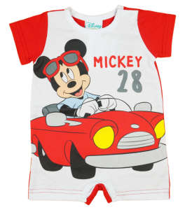 Disney rövid ujjú Napozó - Mickey Mouse #fehér - 74-es méret 30866768 Rugdalózók, napozók - Mickey egér
