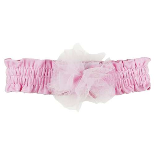 Tüll Virágos Fejpánt - Rózsaszín - Baba/Gyerek