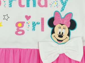 Disney szülinapos rövid ujjú Kislány ruha - Minnie Mouse #fehér 30873761 Kislány ruhák