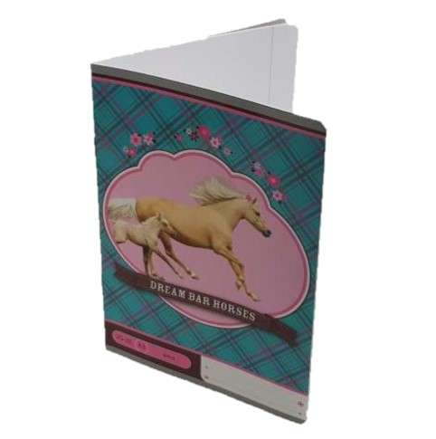 A/5 einfaches Notizbuch 20-32 - Pferd #pink-türkis 31525235
