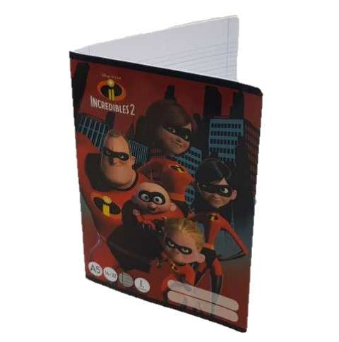 Disney A/5 Liner Notebook 14-32 (1. Klasse) - The Incredibles #rot