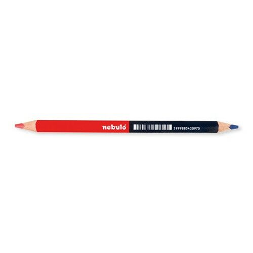 Nebulo Jumbo double-ended colored pencil, red and blue