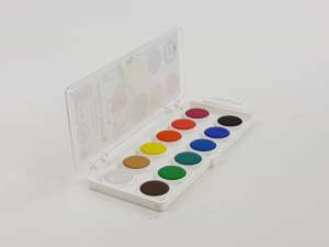 Ico 12 color watercolor paint set in a plastic case - ICO