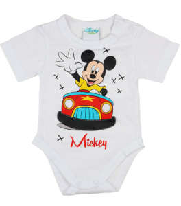 Disney rövid ujjú Body - Mickey Mouse #fehér - 98-as méret 30884594 Body-k - Mickey egér