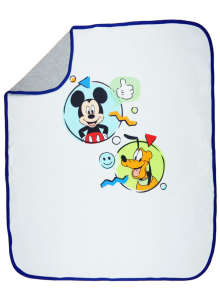 Disney pamut Takaró 70x90cm - Mickey és Plútó #fehér-kék 30884637 Plédek - Fiú