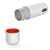 Deerma DR035S electric thermos, white, open, showing inner container and cup
