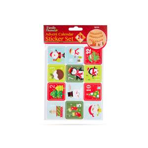 Set de autocolante pentru calendarul Advent Family Christmas, 24 autocolante - Calendare de Advent