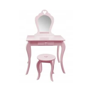 Pink children's vanity table with stool, perfect for little girls - Vanity Table, Makeup Set, Fragrance