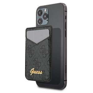 Guess MagSafe Wallet für iPhone, schwarz mit 4G Logo - Handyhüllen