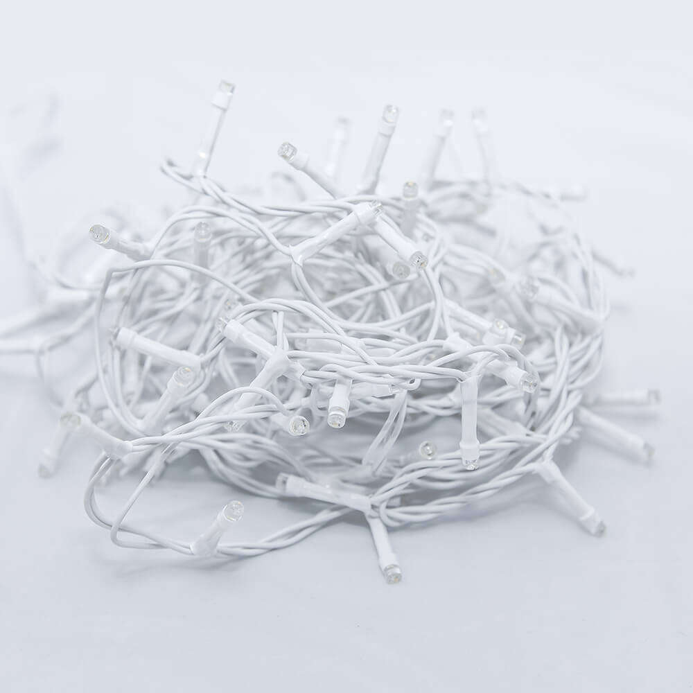 Piros, vezetékes LED Fényfüzér 120db izzóval 