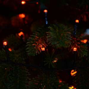 Piros, vezetékes LED Fényfüzér 176db izzóval 19m