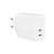 Acefast 40W podwójna szybka ładowarka USB-C z wtyczką EU, biała