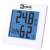 Emos digital indoor thermometer and hygrometer, white, displays temperature, humidity, time, and date
