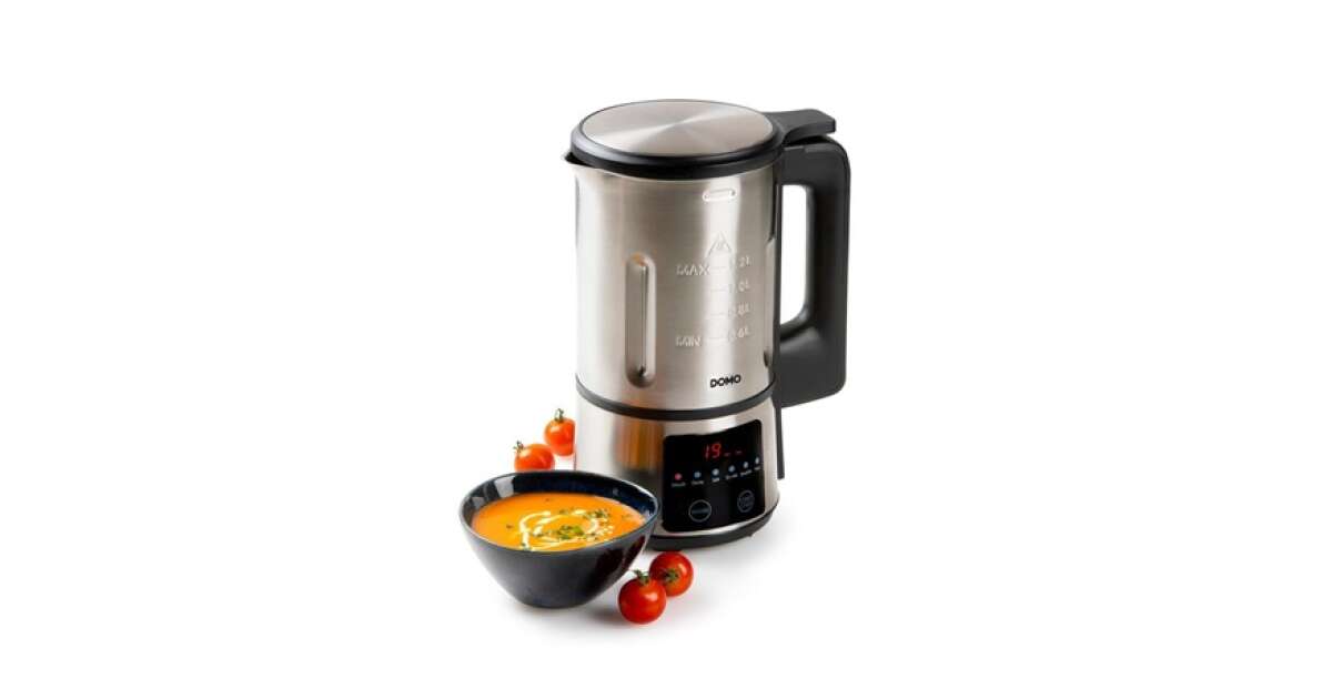 DOMO My Soup Express - Frullatore Riscaldante Per Zuppe, 1,2 L, 6 Programmi