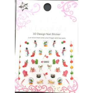 Karácsonyi matrica - E882 47237102 - Körömmatrica