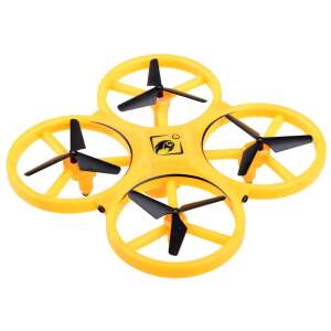 Dron quadcopter galben controlat manual cu lumini LED - Drone