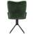 vidaXL sötétzöld bársony forgó étkezőszék hátulnézet