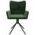 vidaXL sötétzöld bársony forgó étkezőszék elülnézet