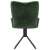 vidaXL sötétzöld bársony forgó étkezőszék hátulnézet