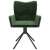 vidaXL sötétzöld bársony forgó étkezőszék elülnézet