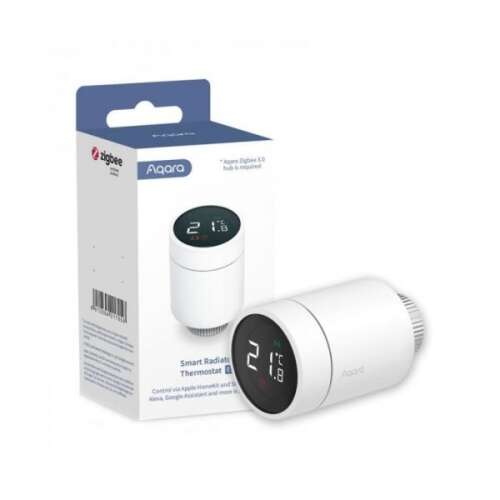 Termostat inteligent pentru calorifer Aqara SRTS-A01, alb, Zigbee, compatibil cu Apple HomeKit, Alexa, Google Assistant, IFTTT, Alice, Marusya