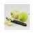 Fiskars Functional Form rotating blade peeler, black, with peeled apples