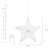 SHINING STAR függeszthető 3D dekor csillag LED égőkkel, ezüst, Ø 58 cm, méret útmutató