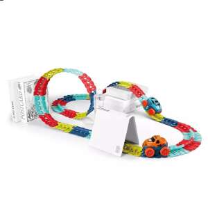 Springos 184 piece flexible race track with two cars, the track is bendable and glows when the car drives on it - Springos