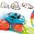 Springos 184 piece flexible race track with two cars, the track is bendable and glows when the car drives on it, example of use