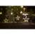 LED star curtain lights hanging on a tree, warm white, 138 LEDs
