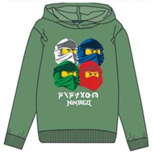 Grüner Lego Ninjago Kapuzenpullover für Kinder mit Ninjago-Charakteren - LEGO