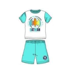 Batman kids short pajamas, 4 years old, white t-shirt with blue Batman logo and turquoise shorts - Kids' Pajama & Nightgown