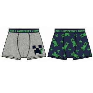 Minecraft fiú boxeralsó, 2 darabos csomag, szürke és kék, 10 éves - Mojang