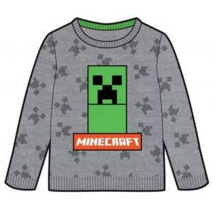 Minecraft gyerek szürke kötött pulóver Creeper mintával - Minecraft