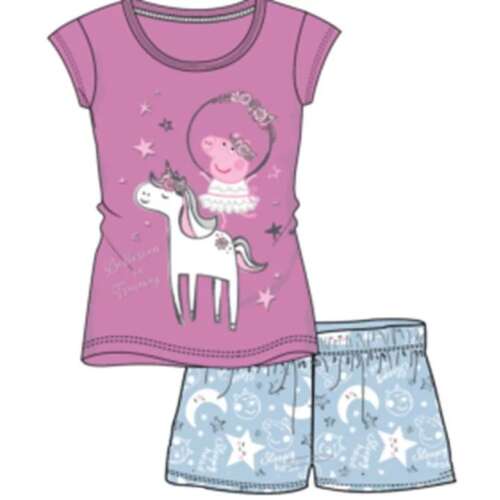 Peppa malac gyerek rövid pizsama csillag 110/116cm