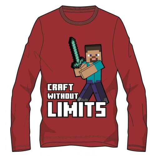 Minecraft Steve Hosszú Ujjú Póló - 10 év (140 cm)