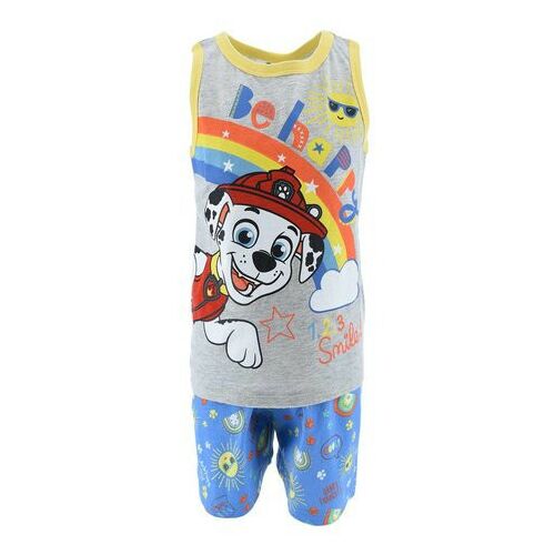 Paw Patrol Marshall boys' pajama set, gray tank top and blue shorts, size 4 years