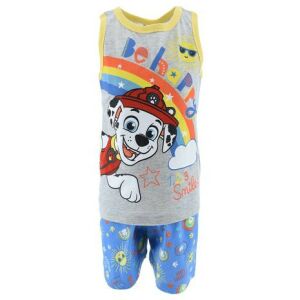 Paw Patrol Marshall Jungen Pyjama Set, graues Tank Top und blaue Shorts, Größe 4 Jahre - Mancs Őrjárat