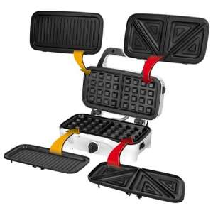 MPM MOP-33M szendvics, gofri és grill sütő 3 az 1-ben