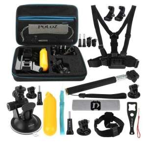 Puluz 20 in 1 Action Camera Accessory Kit with Case for GoPro and DJI Osmo Action - Action Camera Accessory