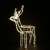 60cm LED Reindeer Christmas Decoration, Warm White Lights
