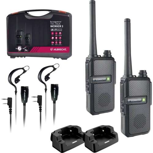 Albrecht Tectalk Worker 3 PMR rádió készlet kiegészítőkkel