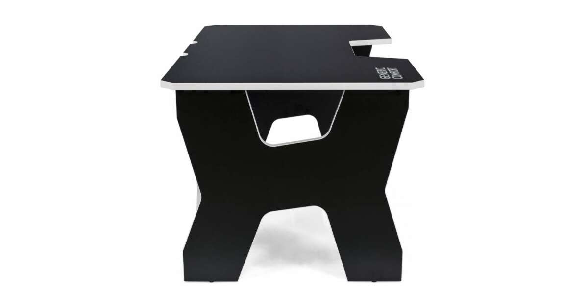 Generic Confort Gamer2DS/NW gamer asztal, fekete, fehér szegély | Pepita.hu