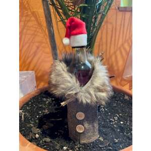 Costum de Moș Crăciun pentru o sticlă de vin, decorațiune de Crăciun - Nonbrand Decorațiuni de Crăciun