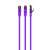 Kabel sieciowy Gembird PP6A-LSZHCU-V-0.5M Cat6a S/FTP, fioletowy, 0.5m, 3 różne widoki