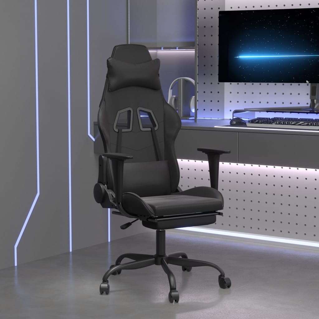 Vidaxl masszázs funkciós gamer szék - fekete