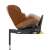 Maxi-Cosi Pearl Pro 2 i-Size car seat, brown color, rear-facing installation, showing adjustable recline feature