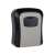 Key safe with combination lock, black and grey, for storing keys outside