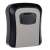 Key safe with combination lock, black and grey, for storing keys outside