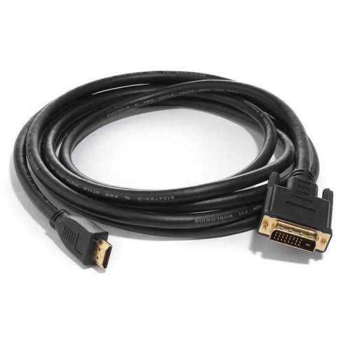 SBOX HDMI-DVI kábel, 2 méter, fekete, HDMI A-típus DVI-D